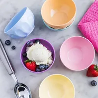 KSP Colour Fun Melamine Ice Cream Bowl - Set of 6 (Multi Pastel)