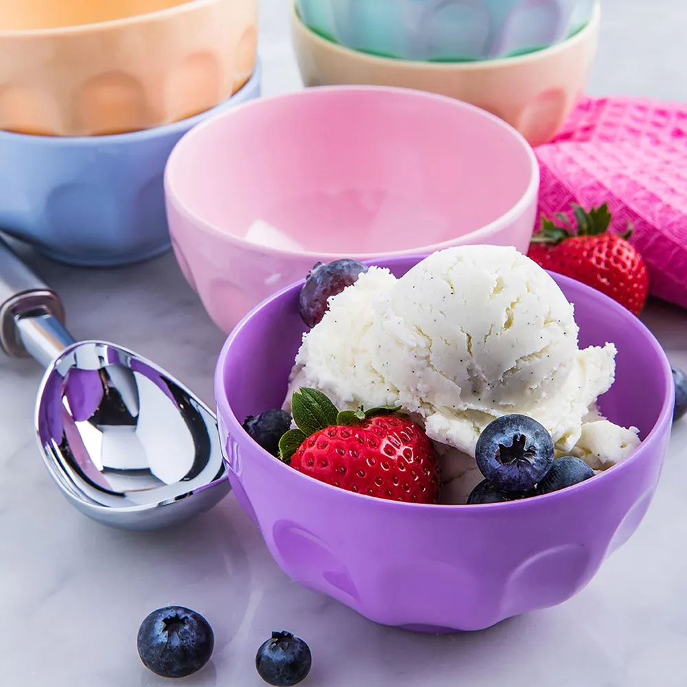 KSP Colour Fun Melamine Ice Cream Bowl - Set of 6 (Multi Pastel)