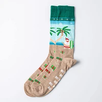 Hotsox Men's 'Surfing Santa' Crew Socks - Set of 2 (Multi Colour)