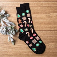 Hotsox Men's 'Christmas Cookies' Crew Socks - Set of 2 (Multi Colour)