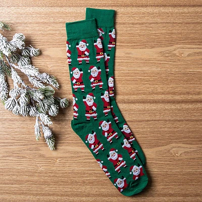 Hotsox Men's 'Santa' Crew Socks - Set of 2 (Multi Colour)