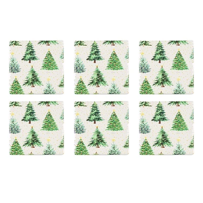 Harman Christmas 'Confetti Tree' Ceramic Coaster - Set of 6