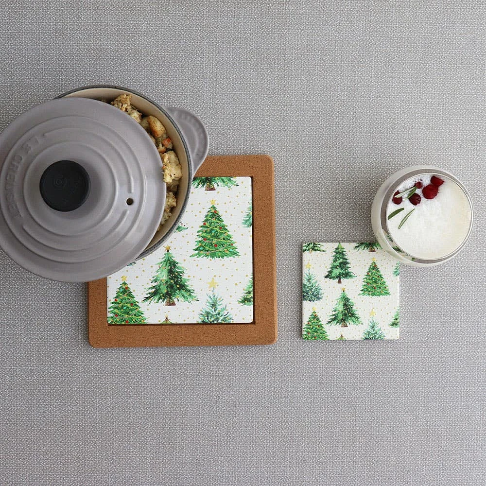 Harman Christmas 'Confetti Tree' Ceramic Coaster - Set of 6