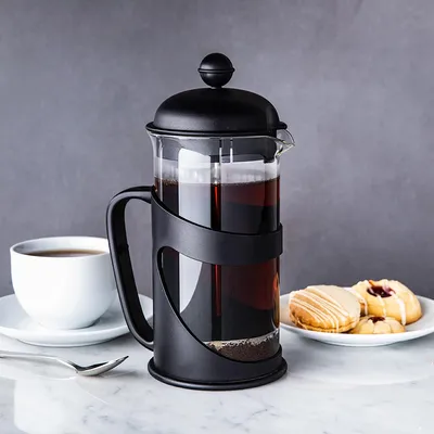 KSP Cafe 1L French Coffee Press (Clear/Black)