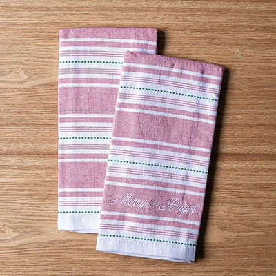 Harman Christmas 'Merry & Bright' Cotton Terry Towel 16x24-S/2