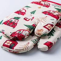 Harman Christmas 'Feels Like Christmas' Cotton Oven Mitt - Set of 2