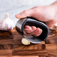 KSP Rocker Garlic Press (Stainless Steel, Black)