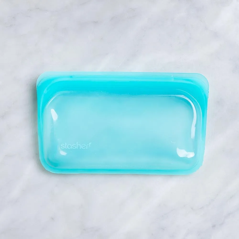 Stasher Reusable Snack Bag (Aqua)