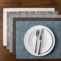 Harman Table Luxe Reversible 'Percept' Vinyl Placemat (Charcoal)