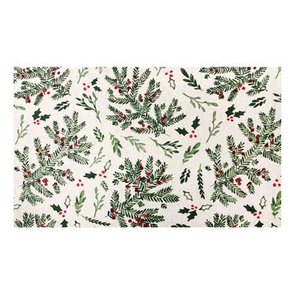 Harman Christmas Chenille 'Holly' Printed Accent Rug (Multi Colour)