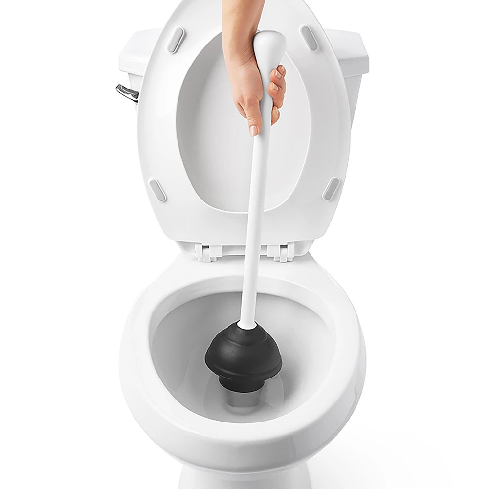 OXO Good Grips Bath Toilet Plunger with Caddy (White)