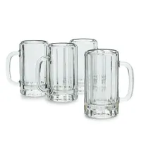 Libbey Heidelberg Traditional Beer Mug with Handle - Set of 4 (Clear)