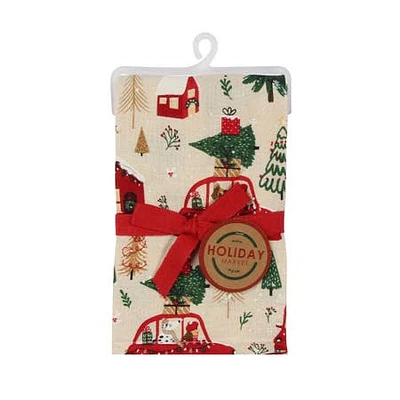 Harman Christmas 'Feels Like Christmas' Cotton Napkin 18"x18" - Set/4