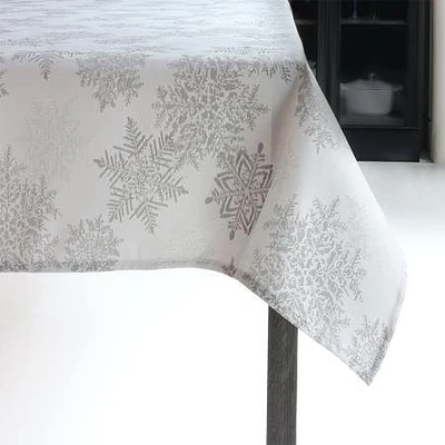 Harman Frosted Snowflake 60x90" Christmas Cotton Tablecloth