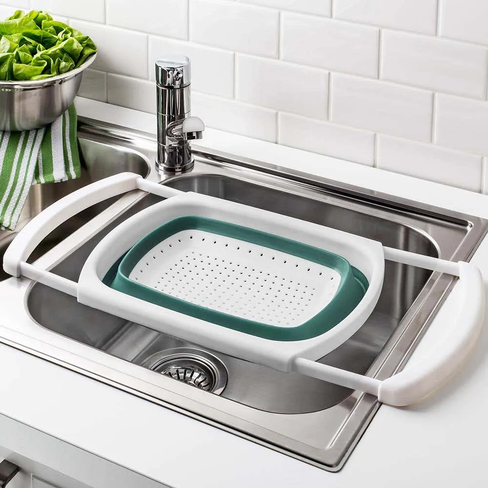 KSP Stretch Over The Sink Colander (Teal)