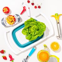 KSP Stretch Over The Sink Colander (Teal)