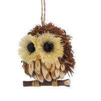 Kurt Adler Christmas 'Wood & Sisal Owl' Ornament (Assorted)