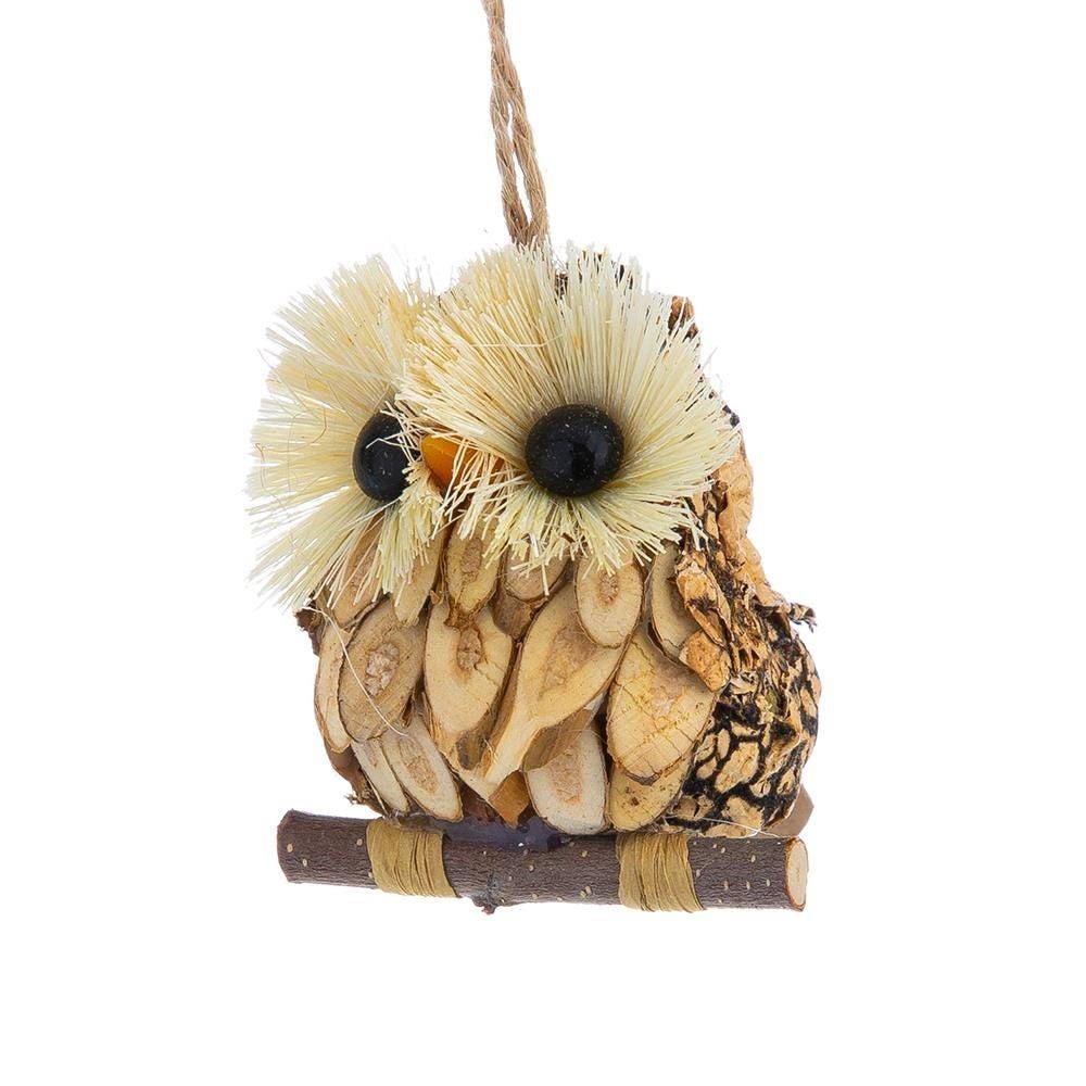 Kurt Adler Christmas 'Wood & Sisal Owl' Ornament (Assorted)