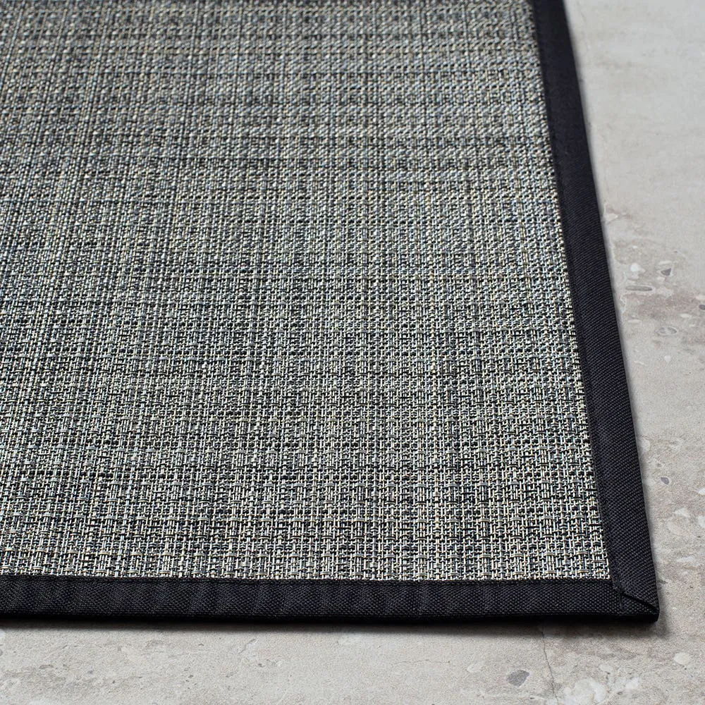 Harman Textaline 'Tweed' 24"x72" Vinyl Indoor-Outdoor Mat (Black)
