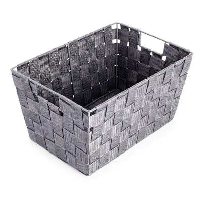 ITY Woven Nylon 'Small' Storage Basket (Grey) 8.25x12x6"