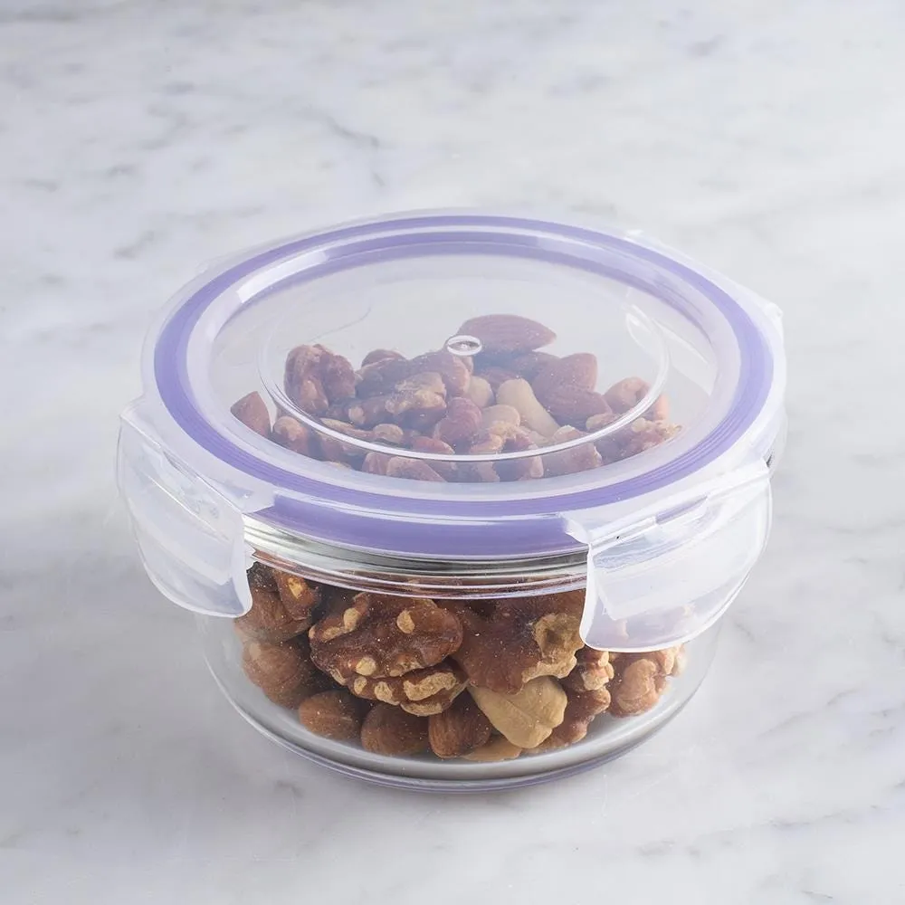 KSP Clip It Glass Storage Container Combo Set of 12 (Multi Colour)