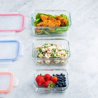 KSP Clip It Glass Storage Container Rect. - Set of 6