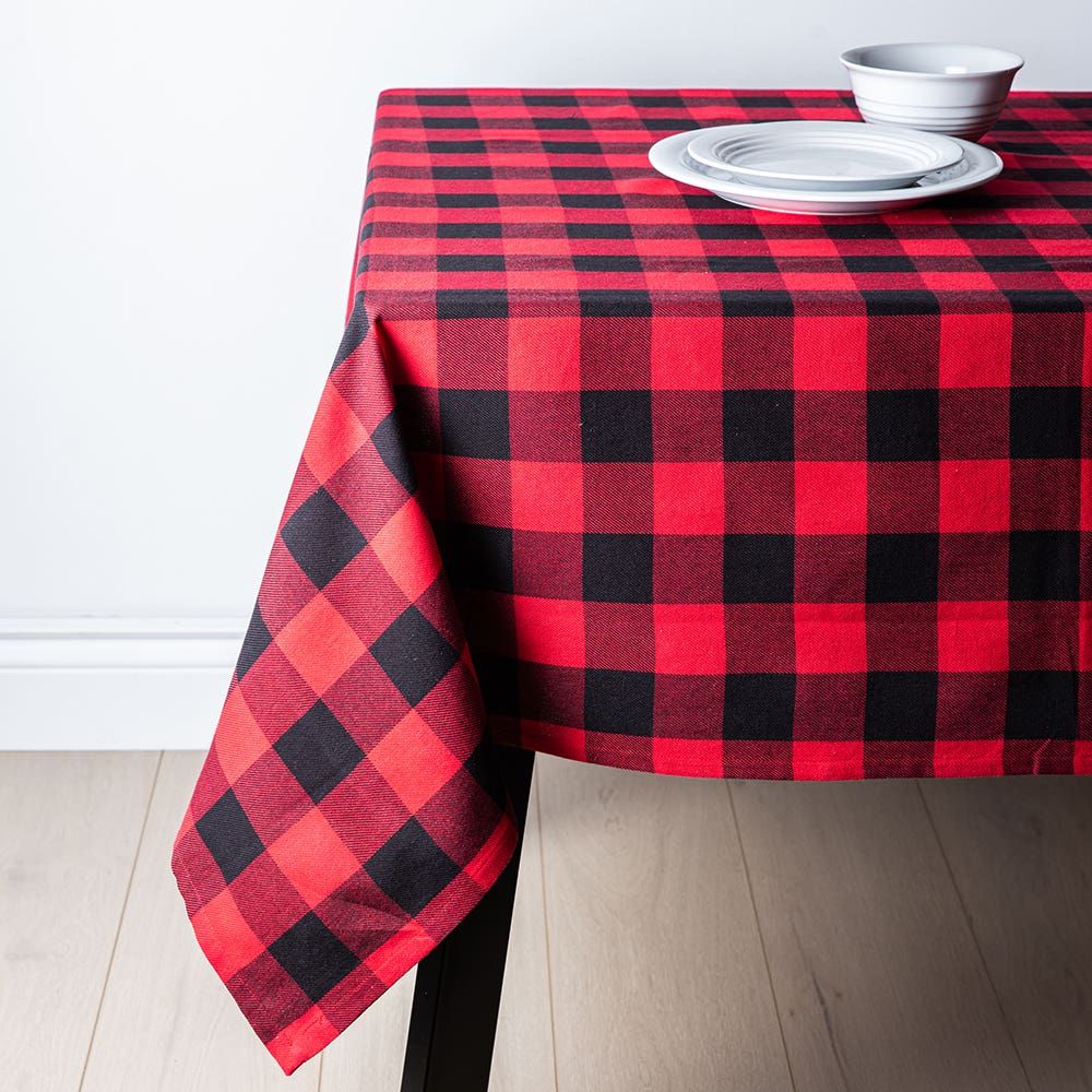 Harman Christmas Buffalo Check Cotton Tablecloth (60" x 90")