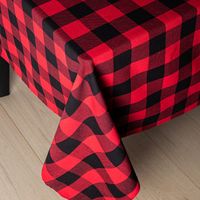 Harman Christmas Buffalo Check Cotton Tablecloth (60" x 90")