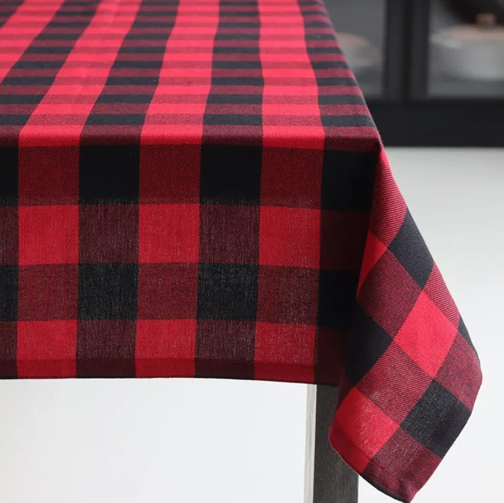 Harman Christmas Buffalo Check Cotton Tablecloth (60" x 90")