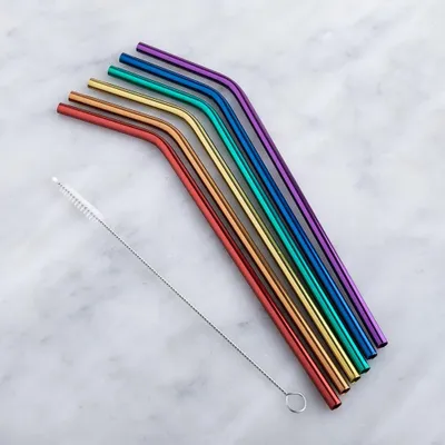 Joie Eco-Friendly 'Rainbow' Reusable Drinking Straw - Set of 7