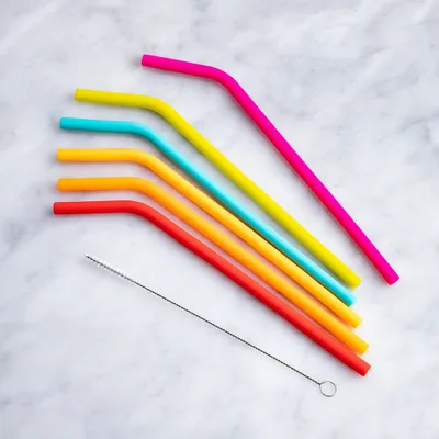 Joie Eco-Friendly 'Silicone' Reusable Drinking Straw - Set of 7
