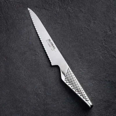 Global Classic 6" Utility Knife with Serrated Edge (Stainless Steel)