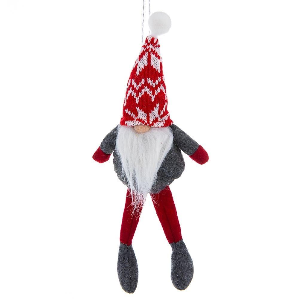 KSP Gnome 'Nordic' Fabric Ornament 11" (Grey)