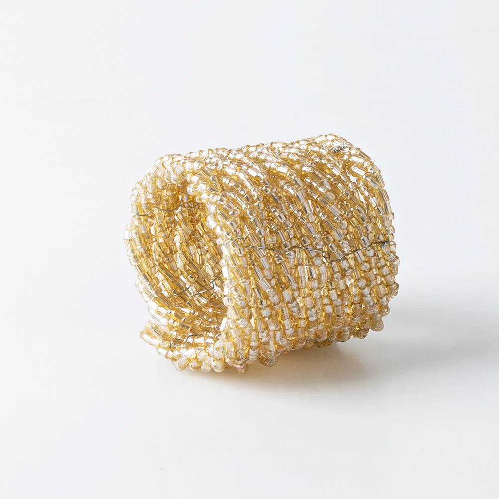 KSP Glitz Beaded Napkin Ring (Champagne Gold)