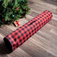 KSP Christmas Soft Storage 'Buffalo Check' Gift Wrap Bag (Black/Red)