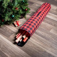 KSP Christmas Soft Storage 'Buffalo Check' Gift Wrap Bag (Black/Red)