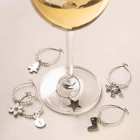 KSP Christmas Dangle Wine Charms "icons" - Set of 6 (Silver)