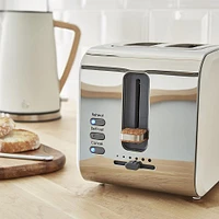 Swan Nordic Toaster -Slice (Cream/Stainless Steel