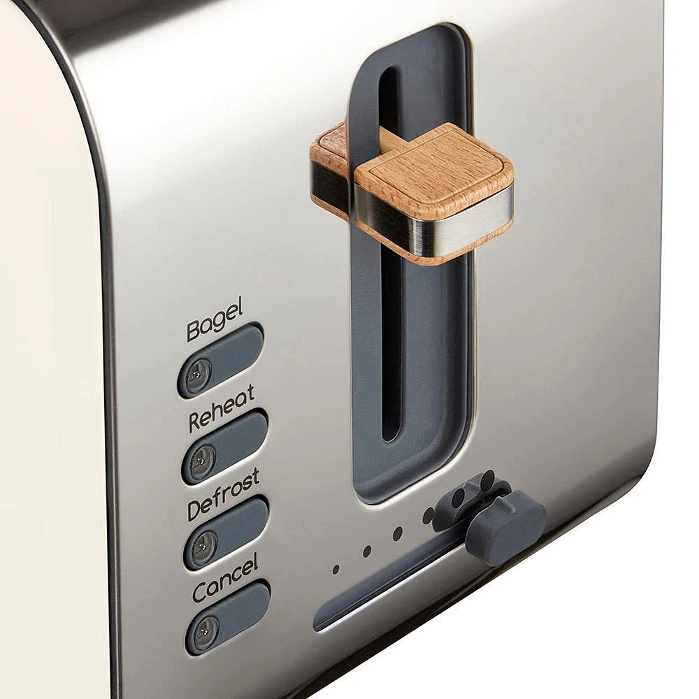 Swan Nordic Toaster -Slice (Cream/Stainless Steel