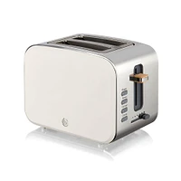Swan Nordic Toaster -Slice (Cream/Stainless Steel