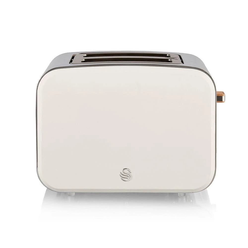 Swan Nordic Toaster -Slice (Cream/Stainless Steel