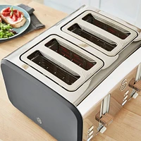 Swan Nordic Toaster 4-Slice (Grey/Stainless Steel)