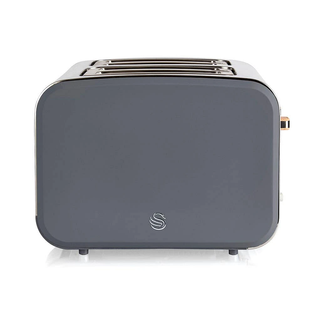 Swan Nordic Toaster 4-Slice (Grey/Stainless Steel)