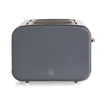 Swan Nordic Toaster 4-Slice (Grey/Stainless Steel)