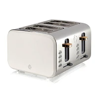 Swan Nordic Toaster 4-Slice (Cream/Stainless Steel)
