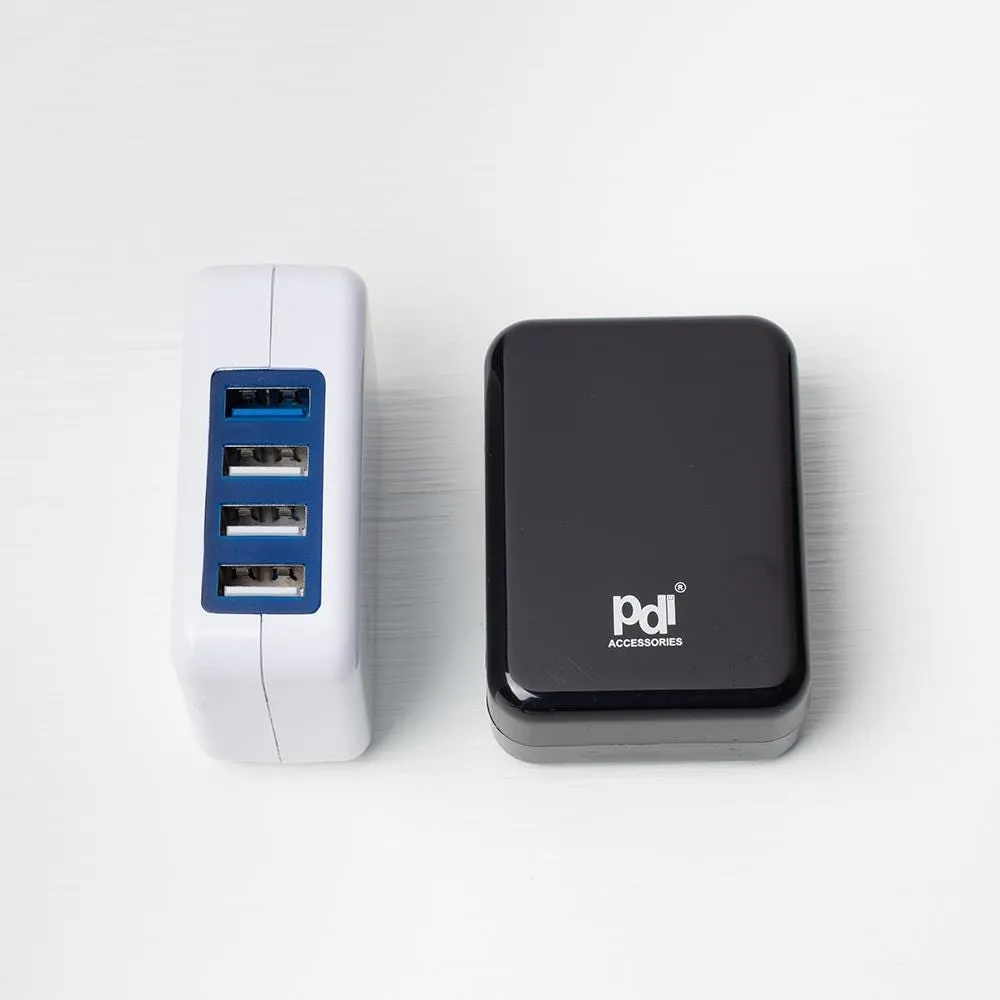 PDI Universal Fast Charging Wall Charger USB with 4 Slots (Asstd.)