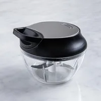 KSP Simple Pull Mini Vegetable Chopper (Black/Stainless Steel)