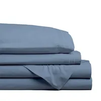 Hotel & Home Ultra-Soft Microfiber King Sheet Set of 4 (Captain Blue)