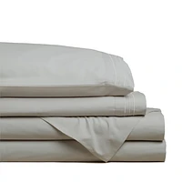 Hotel & Home Ultra-Soft Microfiber King Sheet - Set of 4 (Light Grey)