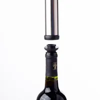 KSP Vintners Wine Pump with 2 Stoppers - Set of 3 (St/St - Black)